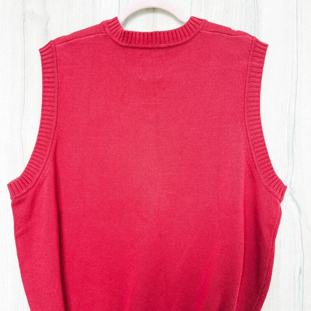 Ivy Crew Mens Sweater Vest Size L Red Classic‎ Preppy Heritage Academia Office